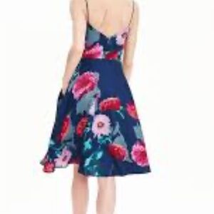 Banana Republic Backless Floral Dress in Blue and Pink